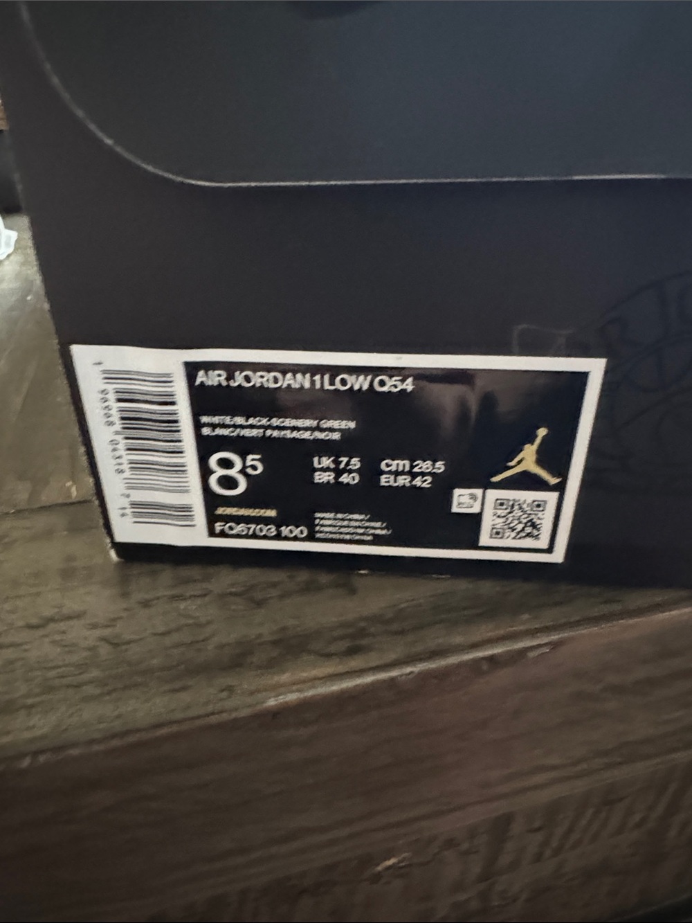 Jordan Air Jordan 1 Low Box Label - Black with Gold Jumpman